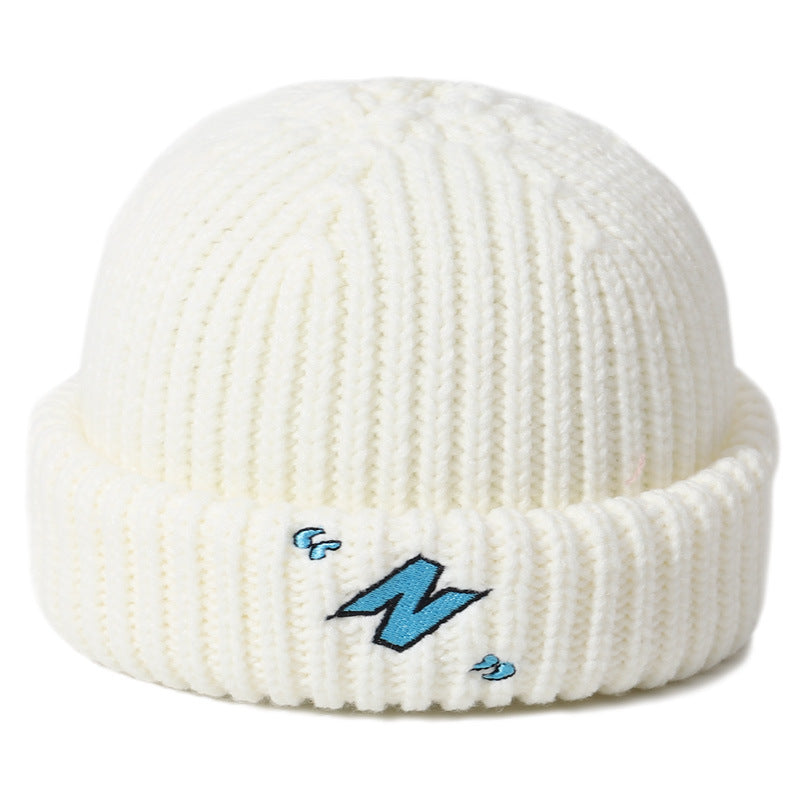 Men's Winter Embroidered Knitted Cap