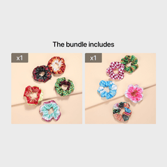 5pcs Anime Cartoon Cosplay Scrunchies For Women Girls