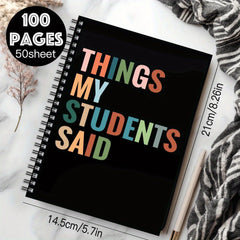 Teacher Spiral Notebook Journal Thank You Gift for Teachers