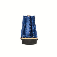 Women's Glitter Mid Top Pointed Toe Oxfords