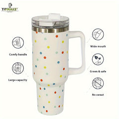 40 Oz Stainless Steel Spot Pattern Water Bottle for Outdoor Sports