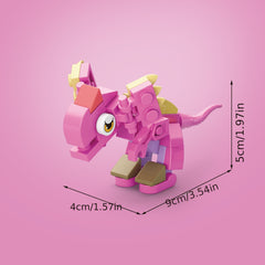 Dragon Series Toy Particle Building Blocks Ankylosaurus Model