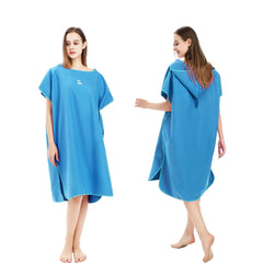 Mutao Portable Changing Robe Towel with Hooded Poncho for Surfing Swimming