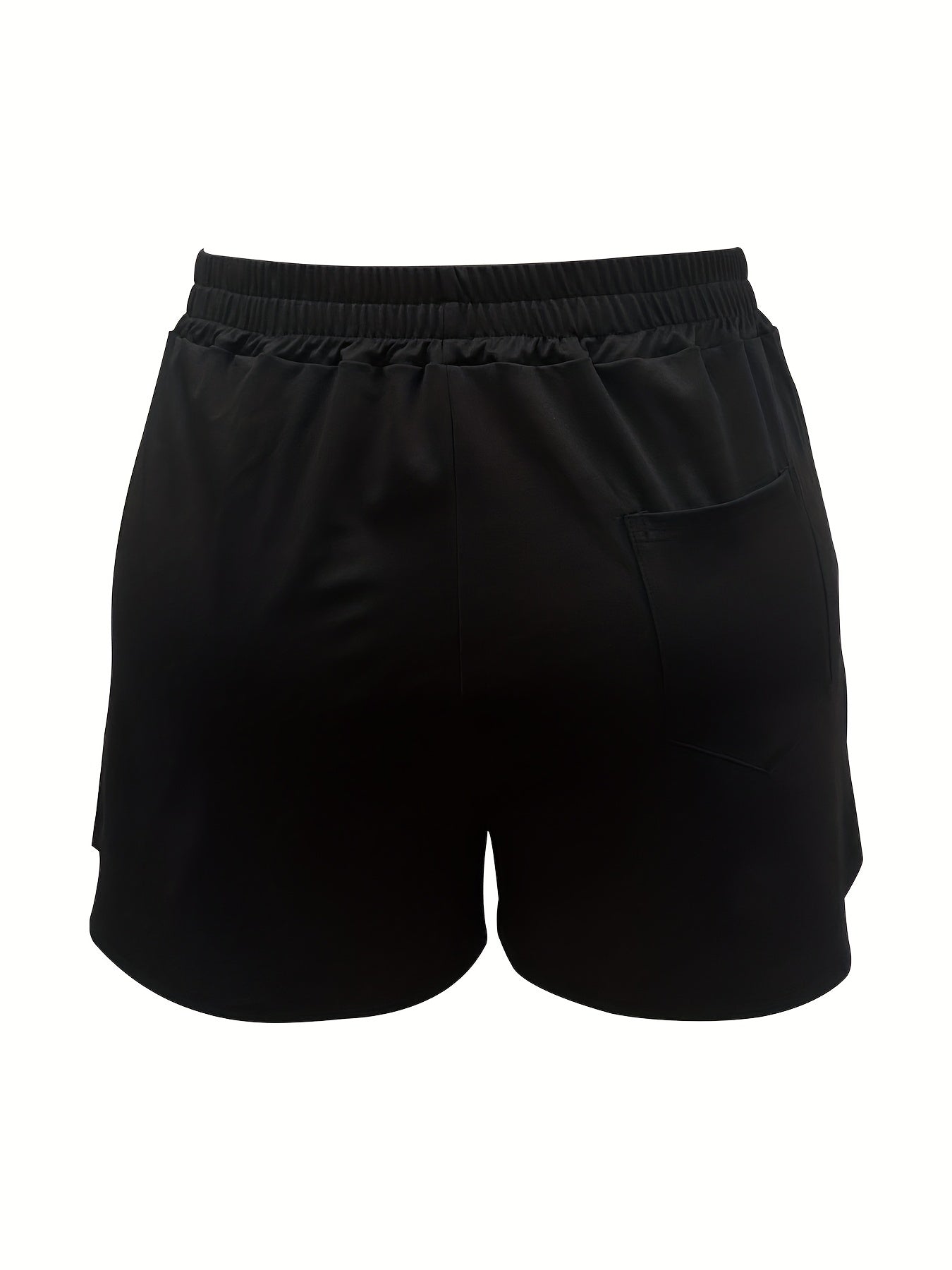  Solid High Rise Sports Shorts