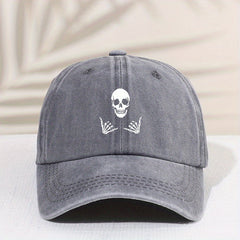 Kids Vintage Double Skull Baseball Cap Sunshade