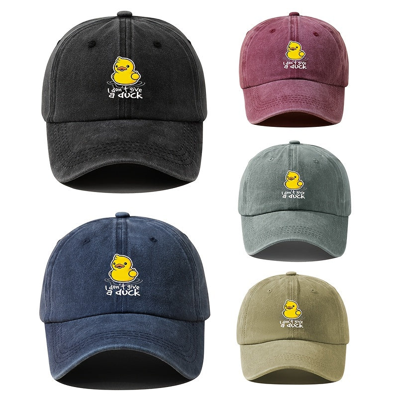 Yellow Duck Printed Baseball Cap Outdoor Sun Hat