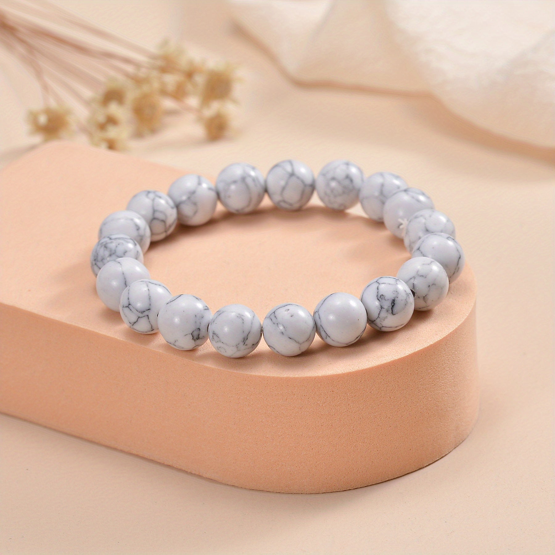 10mm Healing Stone Beaded Bracelet Unisex Stretch Bracelet