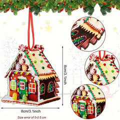 30pcs Wooden Christmas Tree Hanging Ornaments