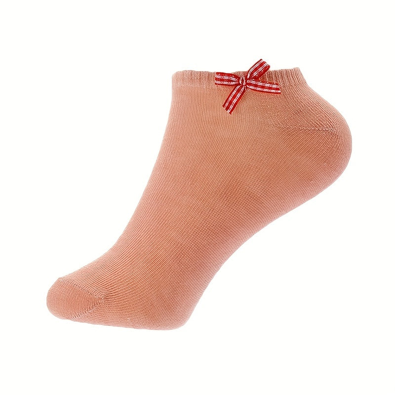 10 Pairs Bow Tie Socks Soft Lightweight Ankle Socks Women's Stockings