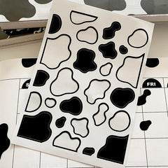 26pcs Cow Spot Pattern PVC Waterproof Stickers for Journal and Computer