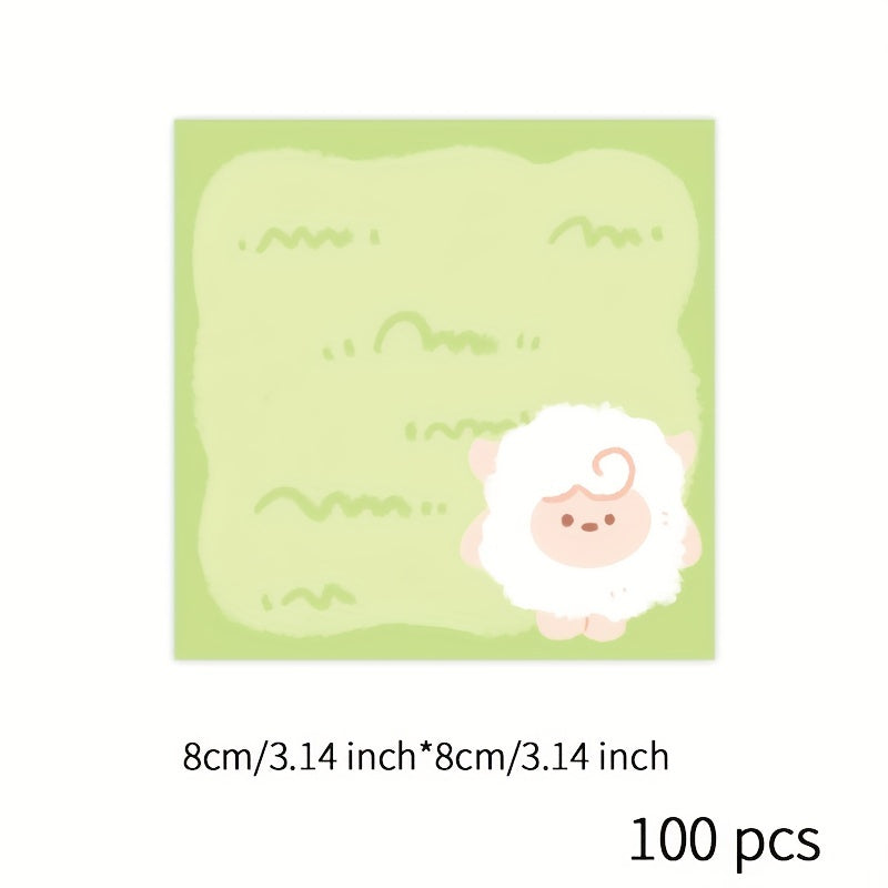 100 Sheets Cartoon Animal Notepad To Do List Memo Office Message Pad