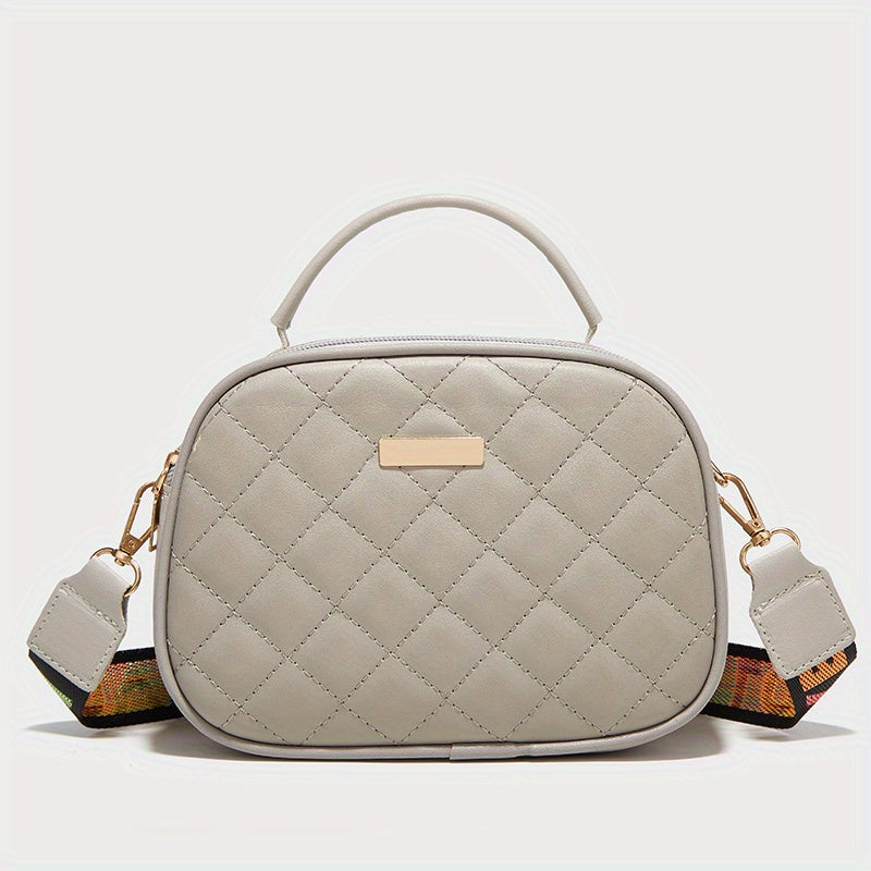 Polka Dot Handbag Small Crossbody Bag Double Zipper Purse