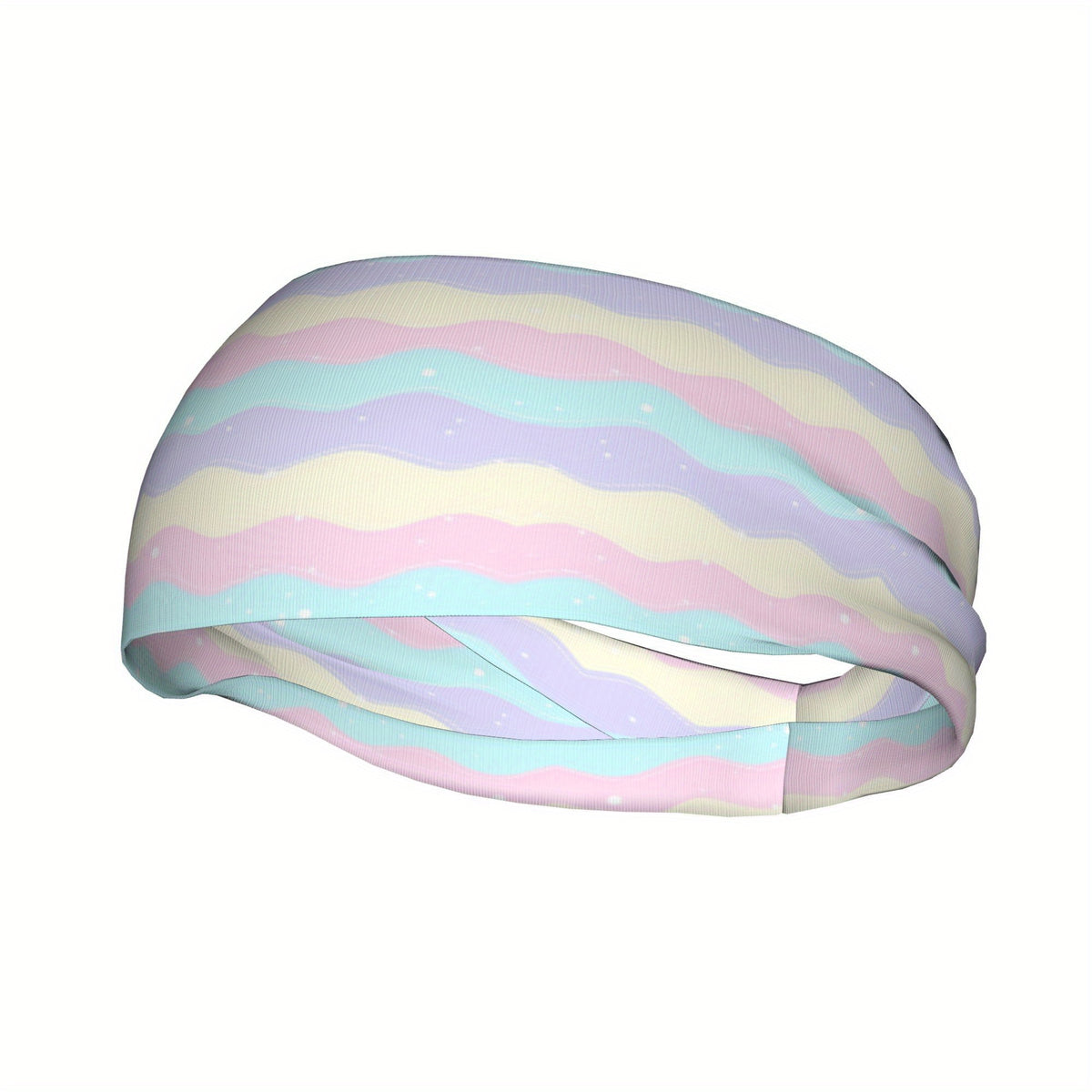 Rainbow Stripes Headband, Breathable & Comfortable, Pastel Colors