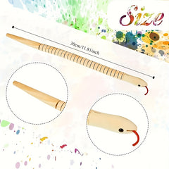 5pcs Wooden Snake Painting Kit Halloween Christmas Props