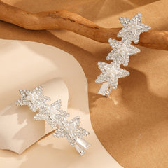 Rhinestone Pearl Star Hair Clip Y2K Barrette Hair Accessories
