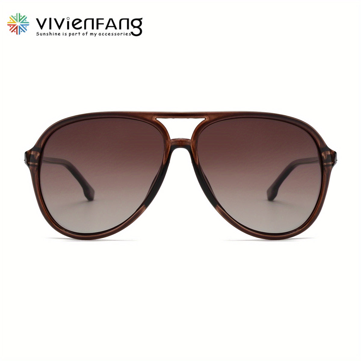 VIVIENFANG Retro Large Aviator Sunglasses Polarized Lenses