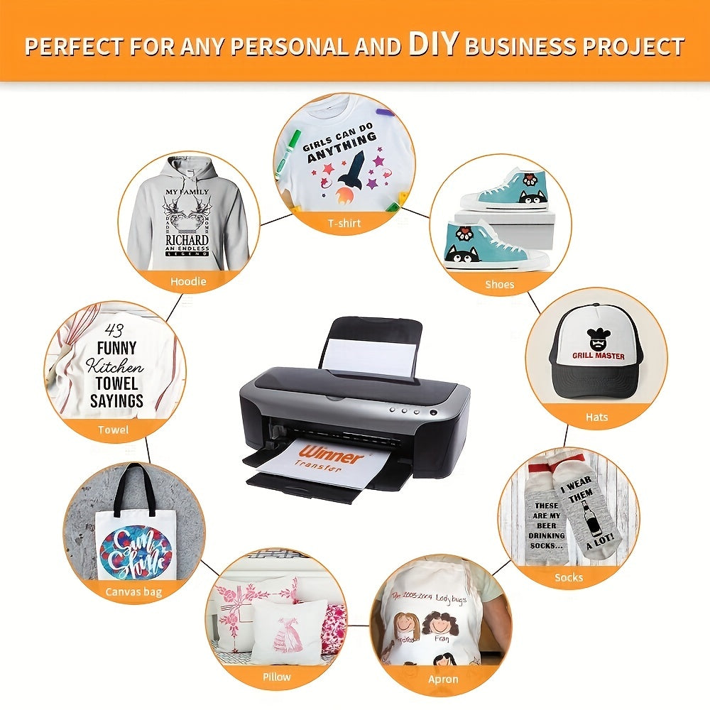 WinnerTransfer Inkjet Transfer Paper For Light Fabric A4 6 Sheets