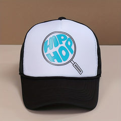 Racket Print Baseball Cap Hip Hop Mesh Trucker Hat