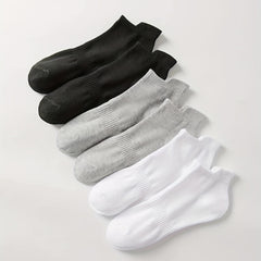 6 Pairs Solid Sports Socks Women's Stockings