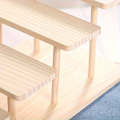 Wood Glasses Display Rack for Shop Showcase