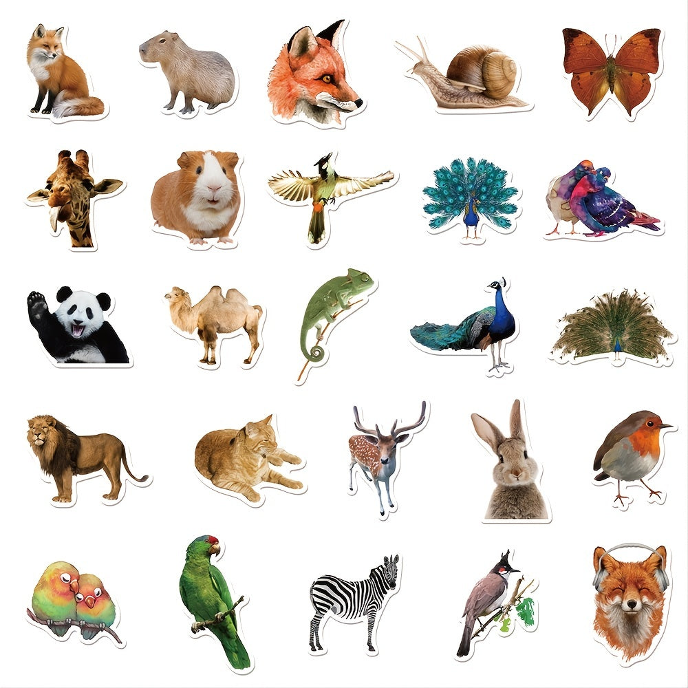 50pcs Cartoon Animal Stickers Phone Case DIY Decoration