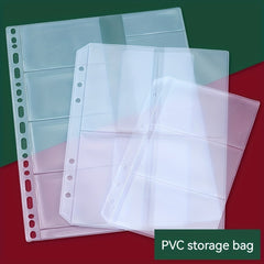 5pcs A5 A6 Bill Bags Business Card Bag PVC Zipper Bag Storage Replacement