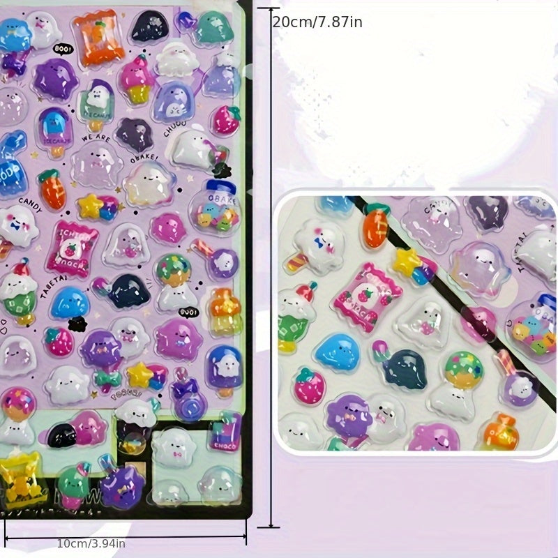 3D Hollow Sticker Fun Transparent Crystal Decals for DIY Decoration