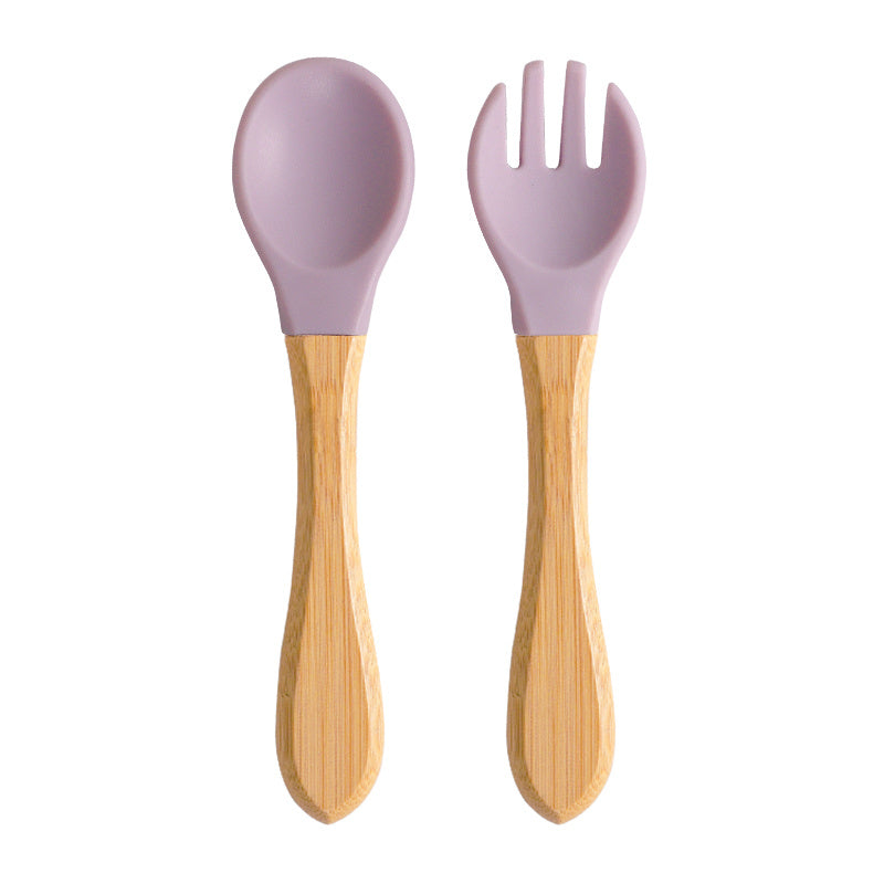 Soft Silicone Baby Fork Spoon for Little Ones