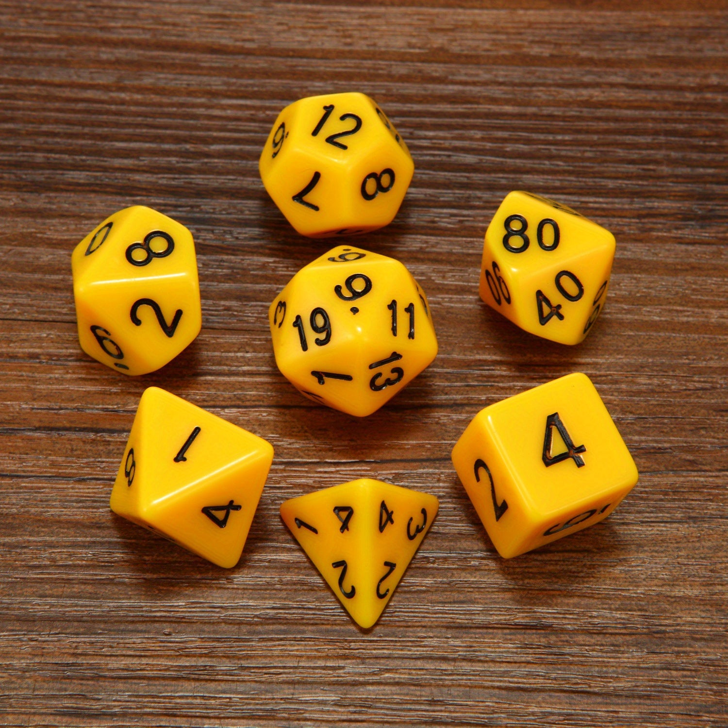 7pcs Multicolor Acrylic Polyhedral Dice Set for RPG & COC Games