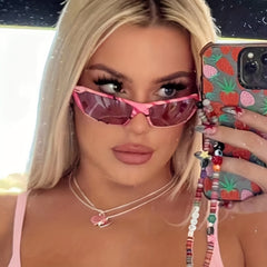 Y2K Wrap Around Sunglasses Cyberpunk Mirror Lens Glasses UV400