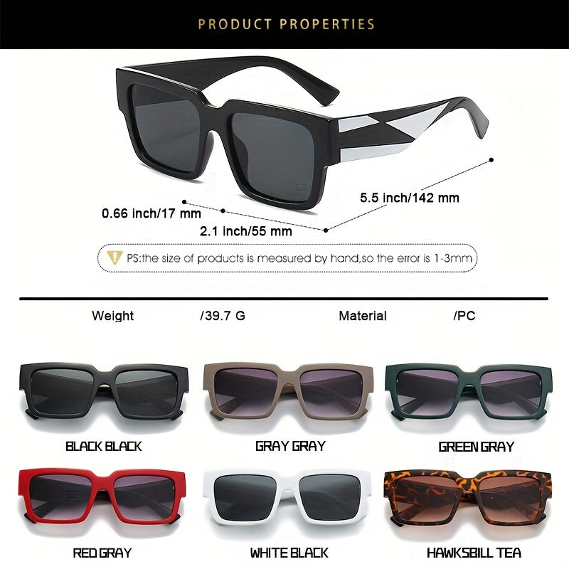 Men's Large Square Sunglasses UV Protection for Outdoor Sports