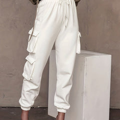 Drawstring Baggy Cargo Pants High Waist Casual Pants