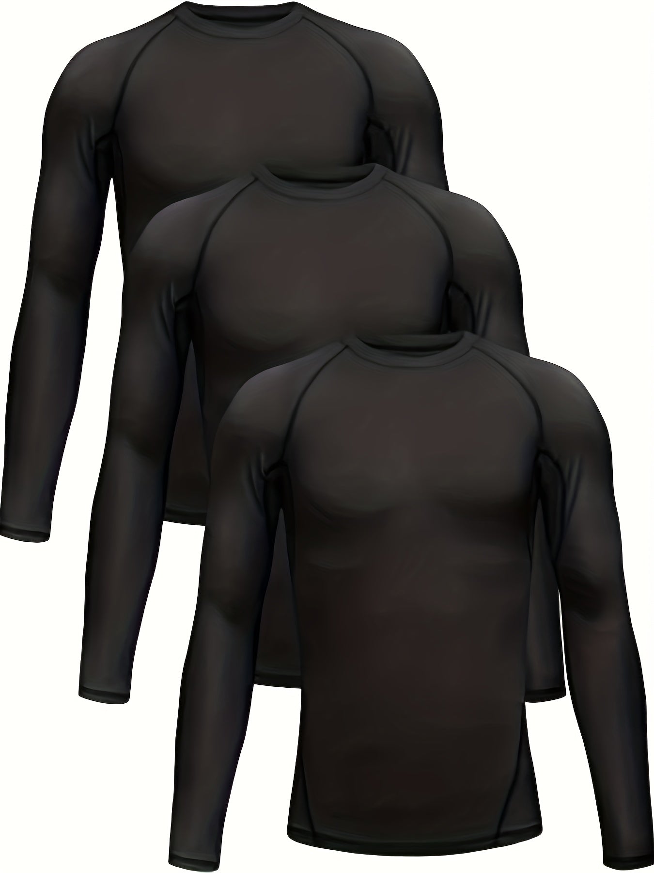 3-Pack Kids Long Sleeve Sports Tops for Boys and Girls