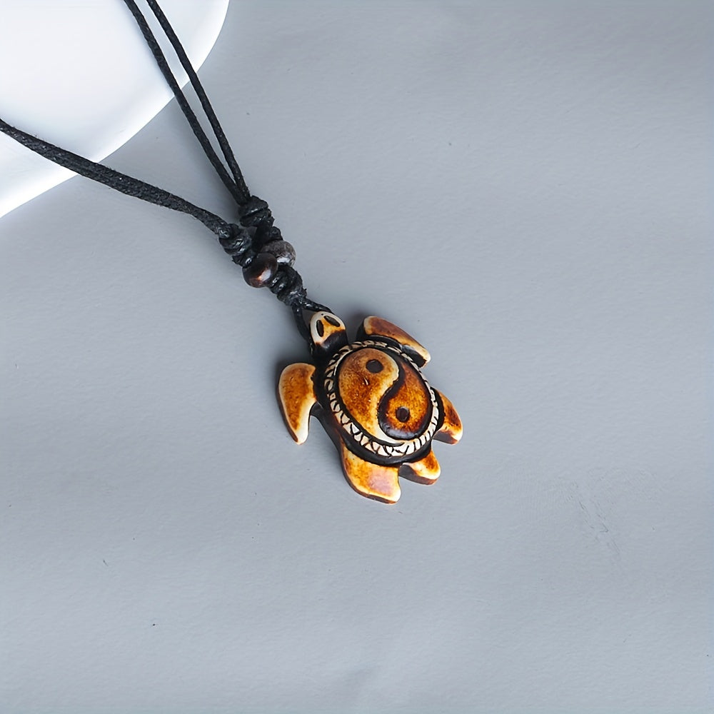 Men's Pendant Necklace Resin Turtle Pattern Pendant Casual Jewelry