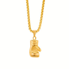 Hip Hop Boxing Gloves Charm Golden Silver Plated Vintage Victory Pendant