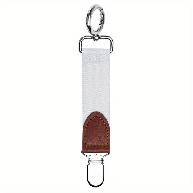 PU Leather Hat Clip Portable Travel Straw Hat Accessory