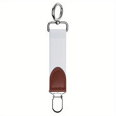 PU Leather Hat Clip Portable Travel Straw Hat Accessory