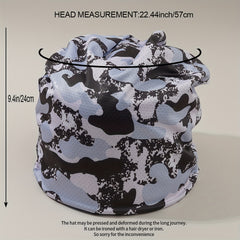 Summer Ice Silk Breathable Mesh Stacking Hat Mens Camouflage Thin Turban Hat