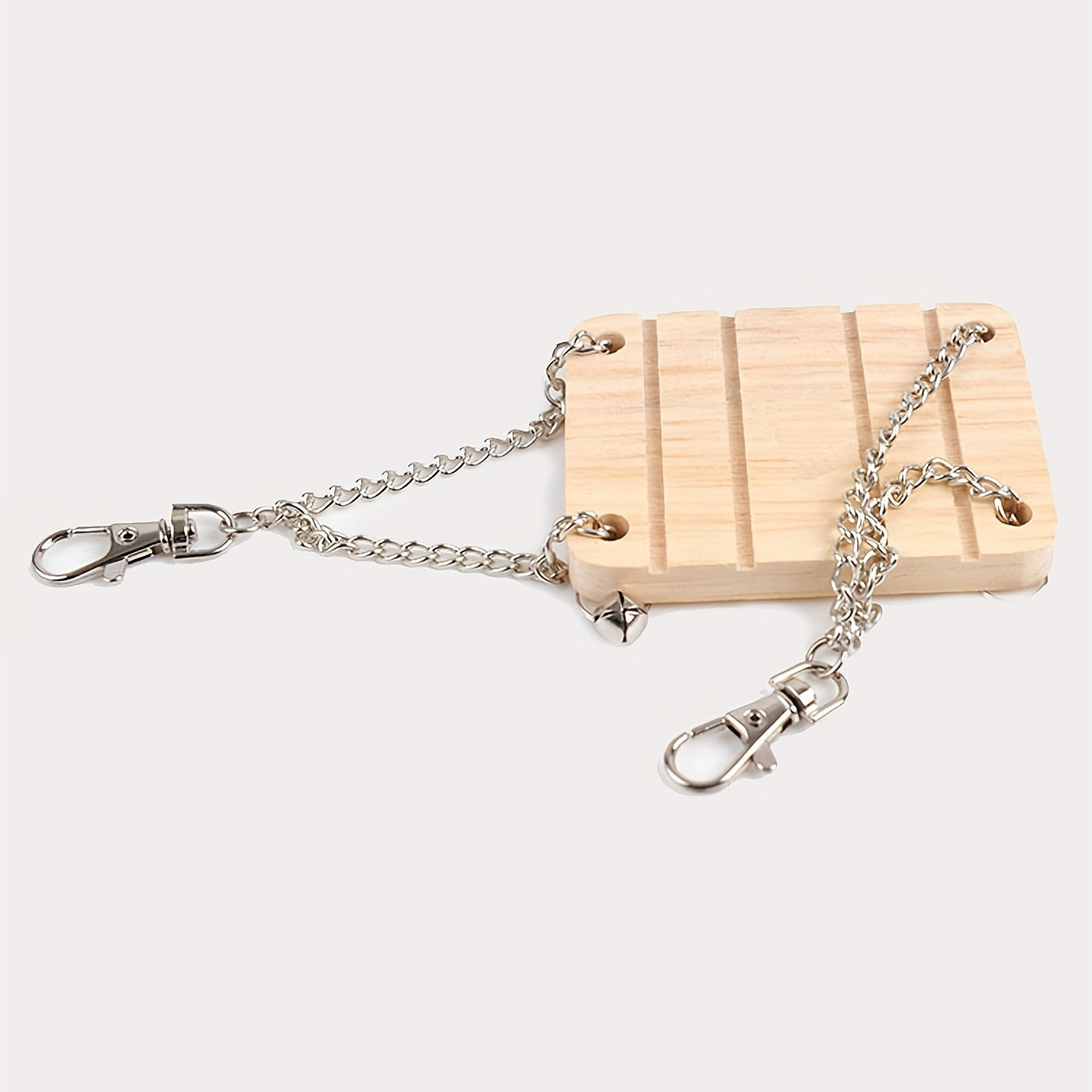 Natural Wood Swing Small Pet Hamster Toy Hanging Chain Swing