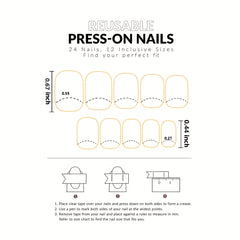 Glossy Square Press On Nails Full Coverage Artificial False Nails
