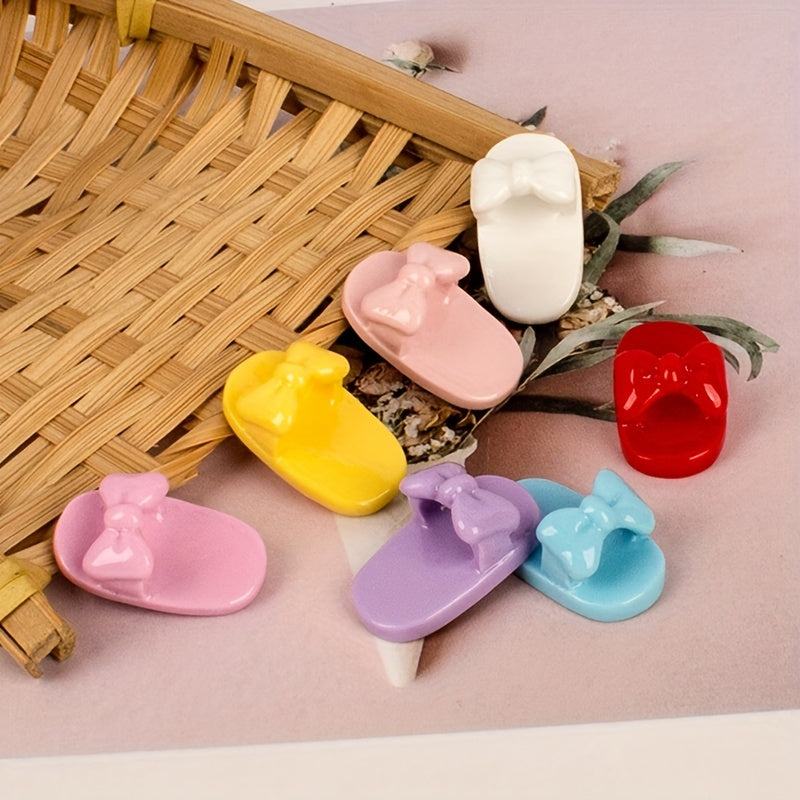 Mini Doll Bow Slippers Decoration for Dollhouse