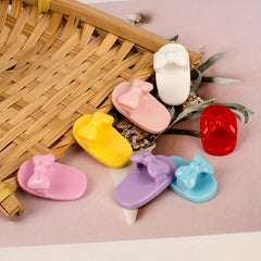 Mini Doll Bow Slippers Decoration for Dollhouse