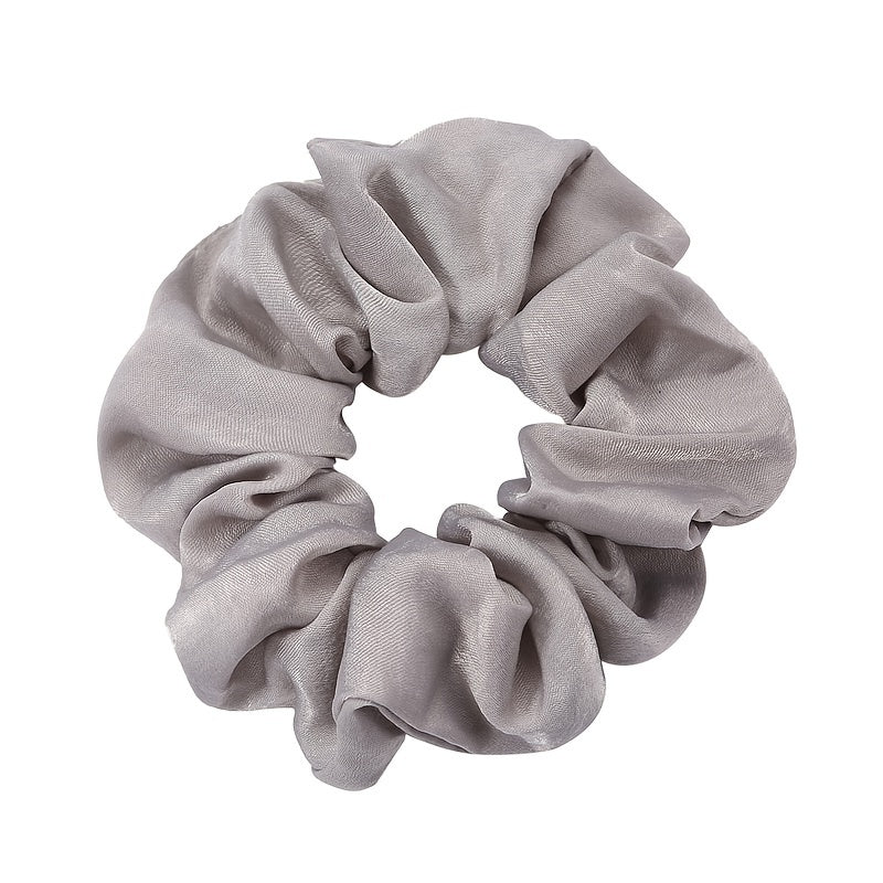 12pcs Solid Silk Hair Tie Scrunchie Ponytail Holder Accessory
