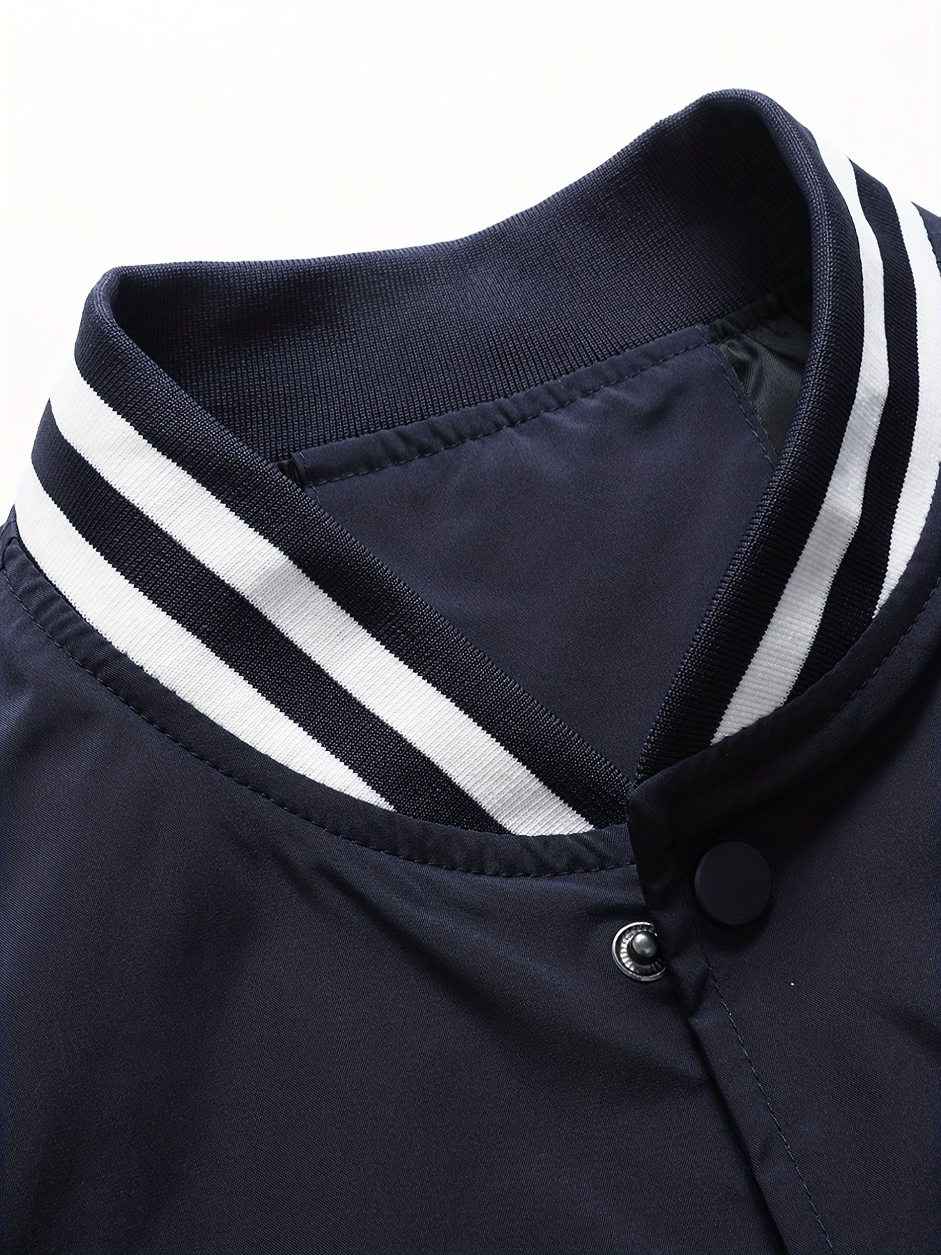 Men's Print Windbreaker Jacket Casual Baseball Collar Coat