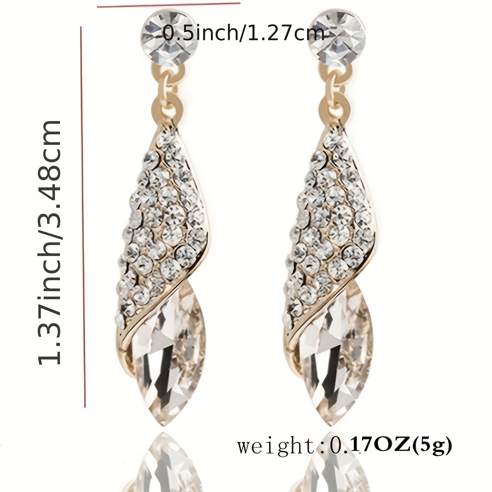 Vintage Teardrop Crystal Earrings for Women Girls Party Wedding