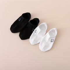 10 Pairs Smiling Print Ankle Socks Women's Stockings
