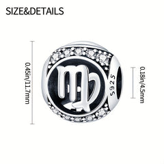 Letter LOVE Zircon Charm Bead Pendant for DIY Bracelet Ladies Jewelry Gift