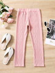 Girls' Cable Knit Ankle Pants Leggings