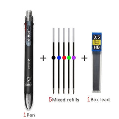 6-in-1 Multicolor Ballpoint Pens with Pencil