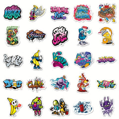 50pcs Street Graffiti Stickers DIY Phone Case Luggage Waterproof Stic